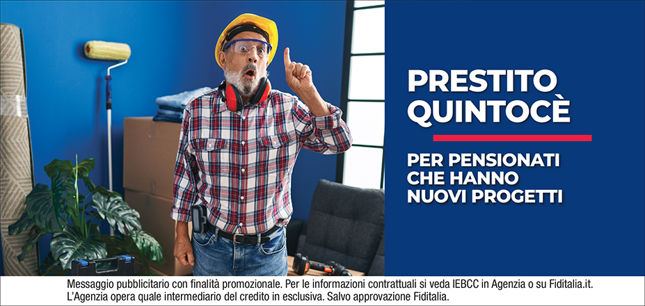 Agenzia Capital Service Fiditalia | Bari | Cessione del Quinto Quintocè - Un consulente dedicato per i progetti di dipendenti e pensionati. Messaggio pubblicitario con finalità promozionale. Per le informazioni contrattuali si veda IEBCC in Agenzia o su Fiditalia. it. L’Agenzia opera quale intermediario del credito in esclusiva. Salvo approvazione Fiditalia.
