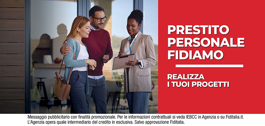 Agenzia Capital Service Fiditalia | Bari | Prestito Personale Fidiamo - Ti aspettiamo per realizzare i tuoi progetti. Messaggio pubblicitario con finalità promozionale. Per le informazioni contrattuali si veda IEBCC in Agenzia o su Fiditalia.it. L’Agenzia opera quale intermediario del credito in esclusiva. Salvo approvazione Fiditalia.
